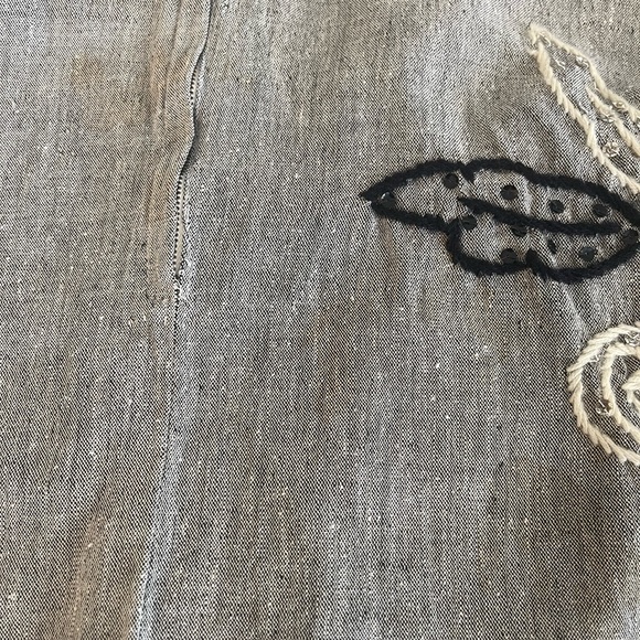 🩶 True Vintage Gray Circle Skirt Sequins L - Picture 8 of 9